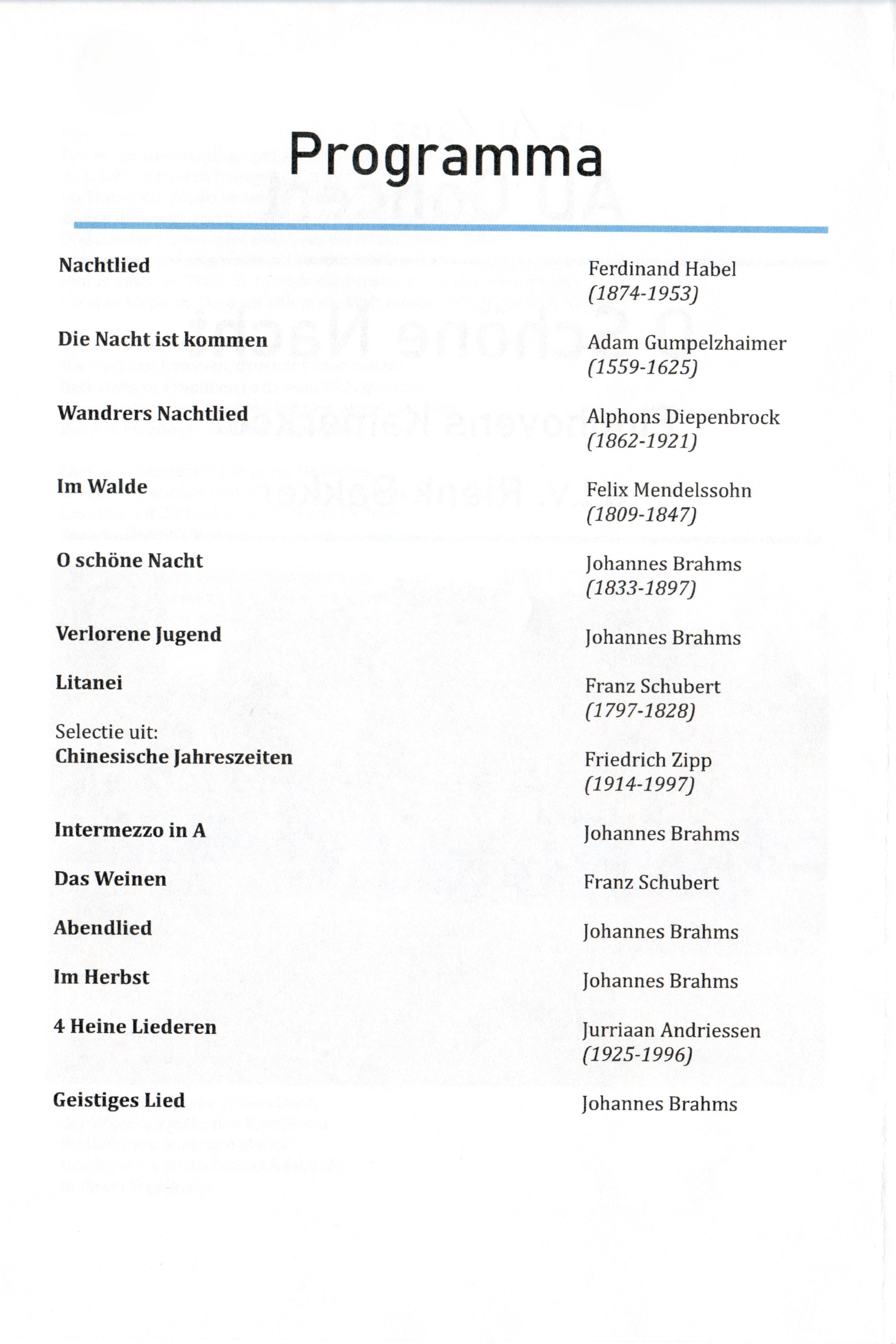 Programma "O schöne Nacht" kan even niet getoond worden.