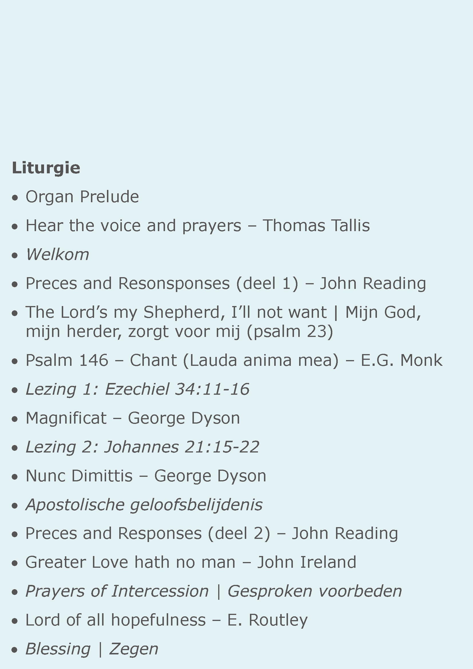 Programma "Evensong" kan even niet getoond worden.